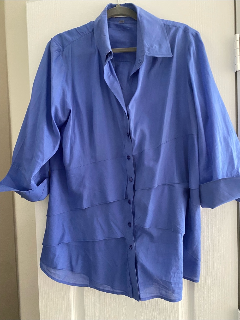 Finley Couleur Label on Periwinkle Blue Shirt